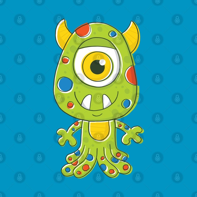 One-eyed Alien Monster by vaughanduck