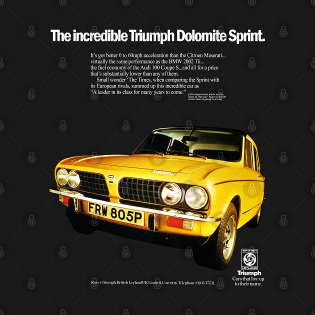 TRIUMPH DOLOMITE SPRINT - advert by Throwback Motors