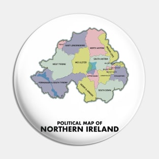 Political map of Northern Ireland Pin