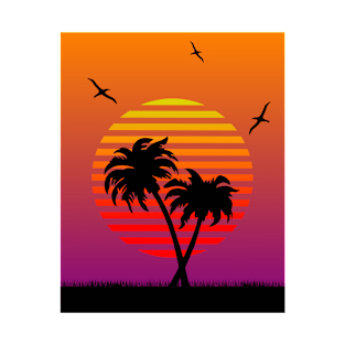 MINIMALIST RETRO SUNSET T-Shirt