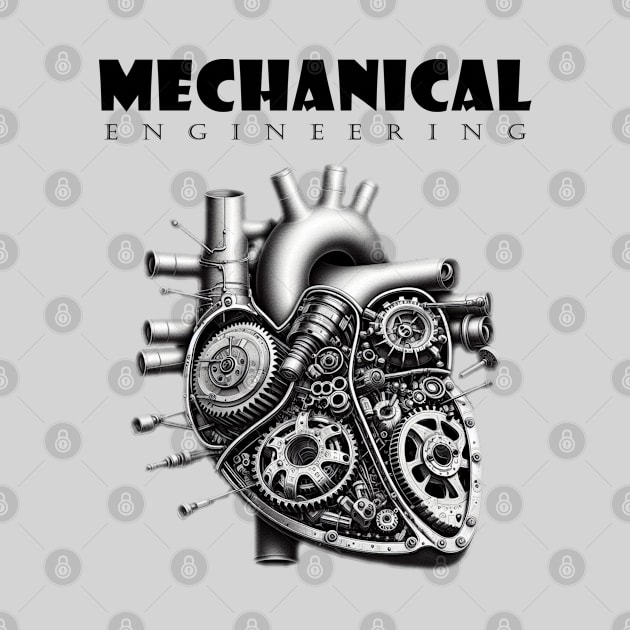 Mechanical Engineering - Heart [Black Text Version] by JavaBlend