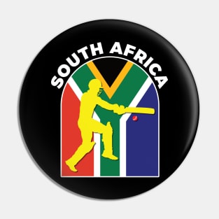 South Africa Cricket Batsman South Africa Flag Pin