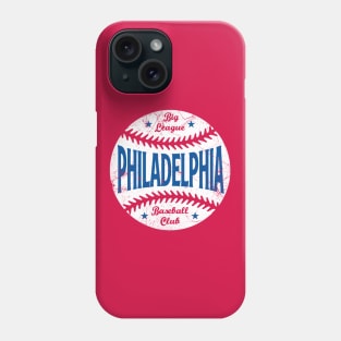 Philadelphia Retro Big League Baseball - Red Phone Case