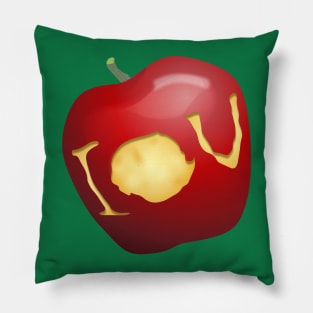 I O U Apple Pillow