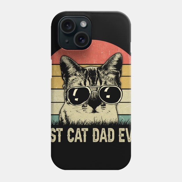 Vintage Best cat dad ever shirt father's day gift Phone Case by blacks store