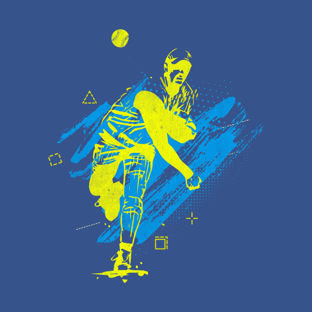 Disover Abstract Baseball Player - Baseball - T-Shirt