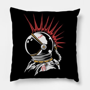 Retro Punk Rock Astronaut // Punk in Outer Space Pillow