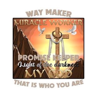 WAYMAKER MIRACLE WORKER CROSS WITH THORN CROWN T-Shirt