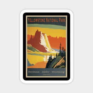 Yellowstone National Park Vintage Poster Magnet