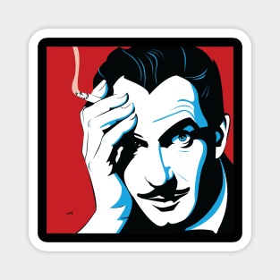 Smoking Vincent (Red and Blue) Magnet