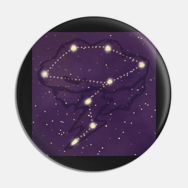 Stormy Night Sky Pin by OctopodArts