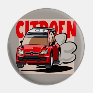 C3 Rally caricature Pin