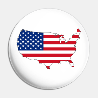 USA and Flag Pin