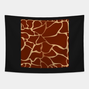 Giraffe Fur Pattern Gold Tapestry