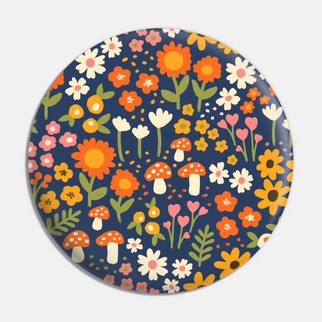 Garden Pattern Pin by Salty Siren Studios