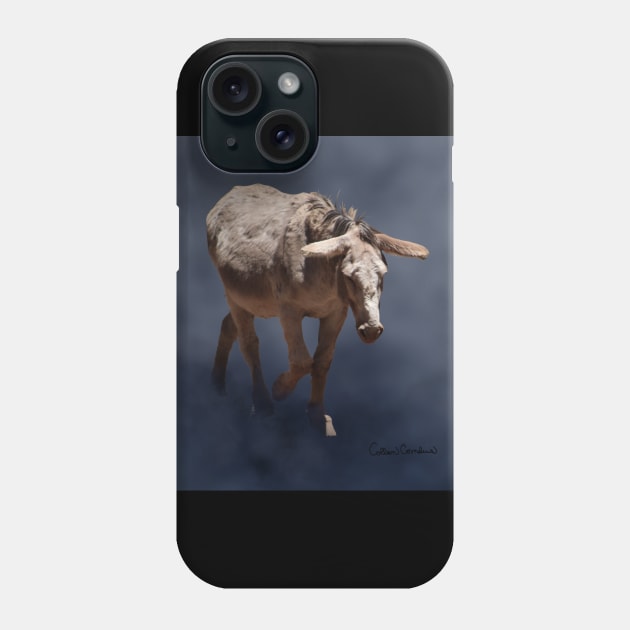 Mule on Smokey Gray Background Phone Case by ButterflyInTheAttic