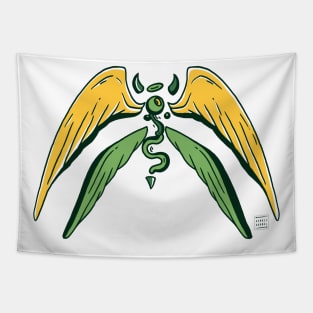 Forrest Green Angel Eye Tapestry