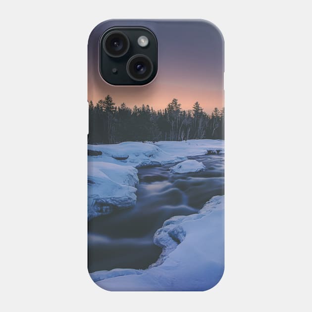 The Quiet Elegance of Pabineau Winter Flow V4 Phone Case by Family journey with God