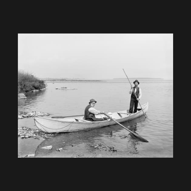 St. Lawrence River Boatmen, 1890. Vintage Photo by historyphoto