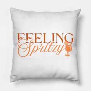 Feeling Spritzy Orange Aperol Cocktail Pillow