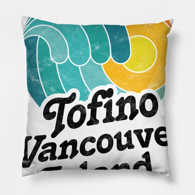 Tofino Vancouver Island Canada Surfing Surf Sunset Wave Pillow by MrTeee