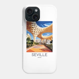 A Pop Art Travel Print of Seville - Spain Phone Case