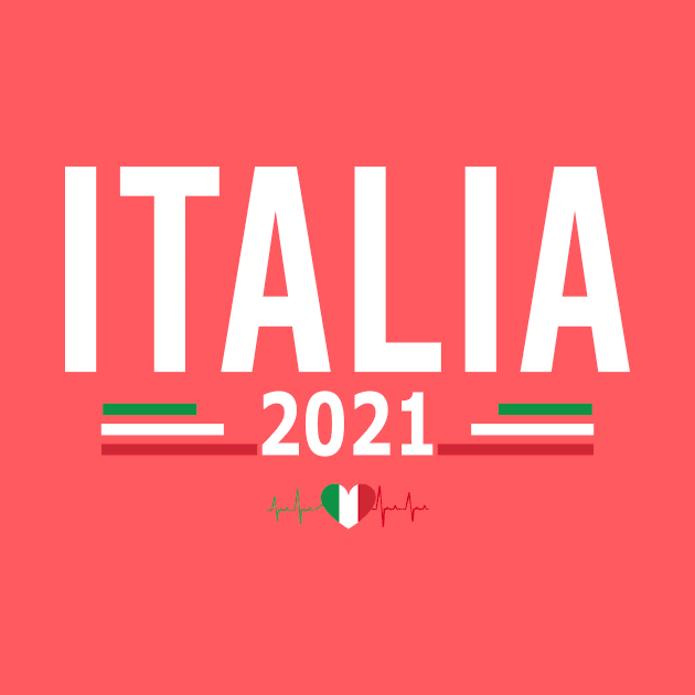 Vintage Italia Heartbeat Proud Italian Flag Italy Italiano 2021 by Gtrx20