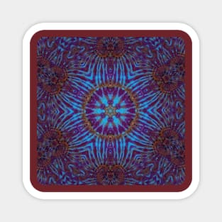 Psychedelic Kaleidoscopic Multi-Color Mandala Number 5 Magnet