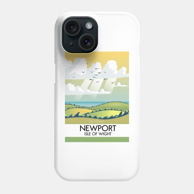 Newport Isle of wight travel poster Phone Case by nickemporium1