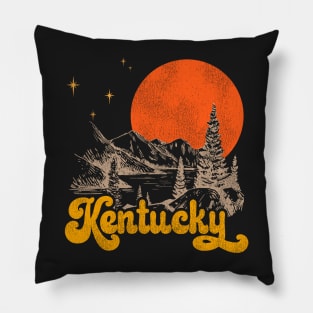 Vintage State of Kentucky Mid Century Distressed Aesthetic Pillow