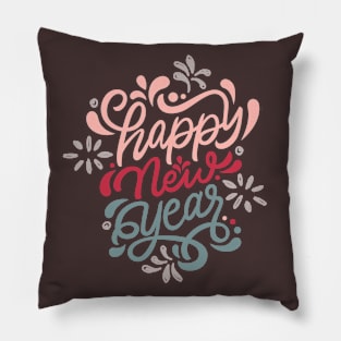 Vibrant and Festive Happy New Year Pillow