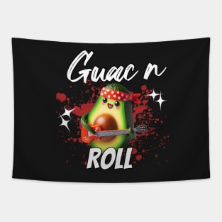 Guac n´ roll avocado playing guitar Tapestry