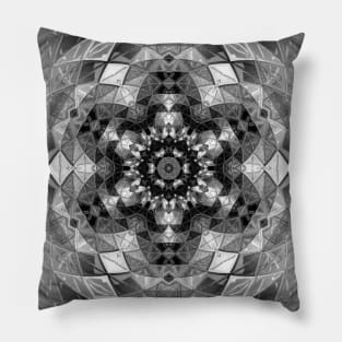 Gray Snowflake Holiday Christmas Pillow