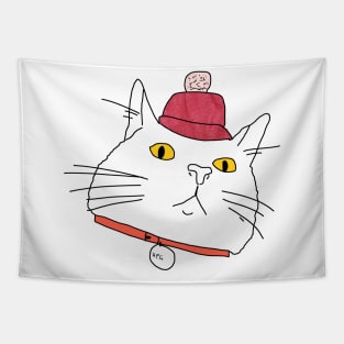 Here's a silly cat in a silly hat! Tapestry