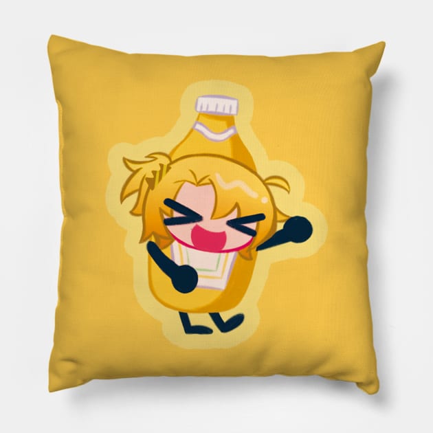 Mustard Luca Pillow by OkiComa