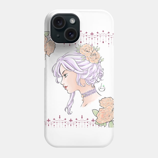 Lady Bara (Rose) Phone Case by AudreyWagnerArt