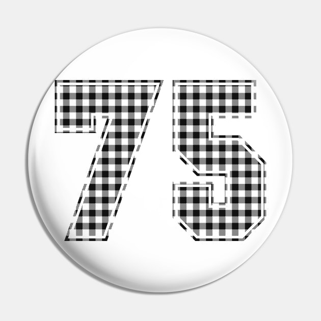 Plaid Number - 75 - Dark Pin by tavare