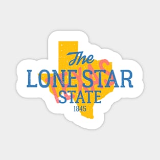 Texas logo. The Lone Star State logo. Magnet