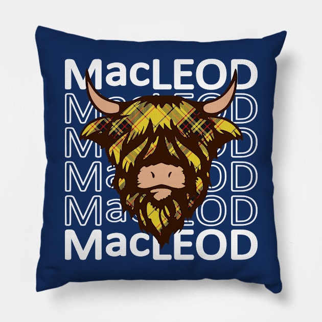 Clan MacLeod - Hairy Coo Pillow by Taylor'd Designs