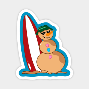 Summer Snowman Magnet