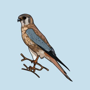 American kestrel bird cartoon illustration T-Shirt