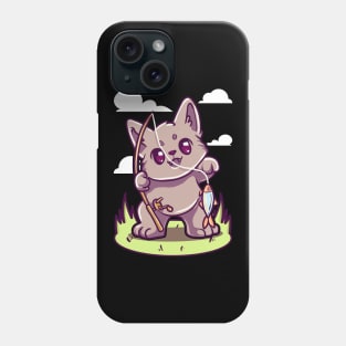 Cute & Funny Cat Fishing Phone Case