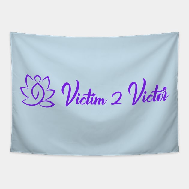 Victim to Victor Logo Tapestry by Victim 2 Victor 