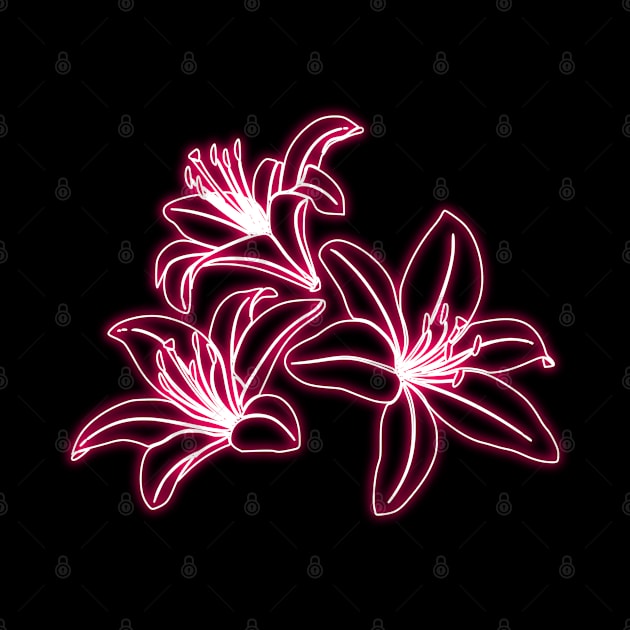 Neon Lys Flowers by la chataigne qui vole ⭐⭐⭐⭐⭐