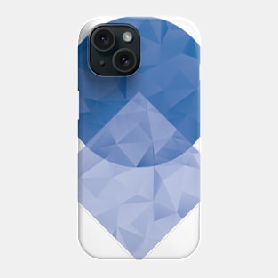 Blue Geometric Shapes Phone Case