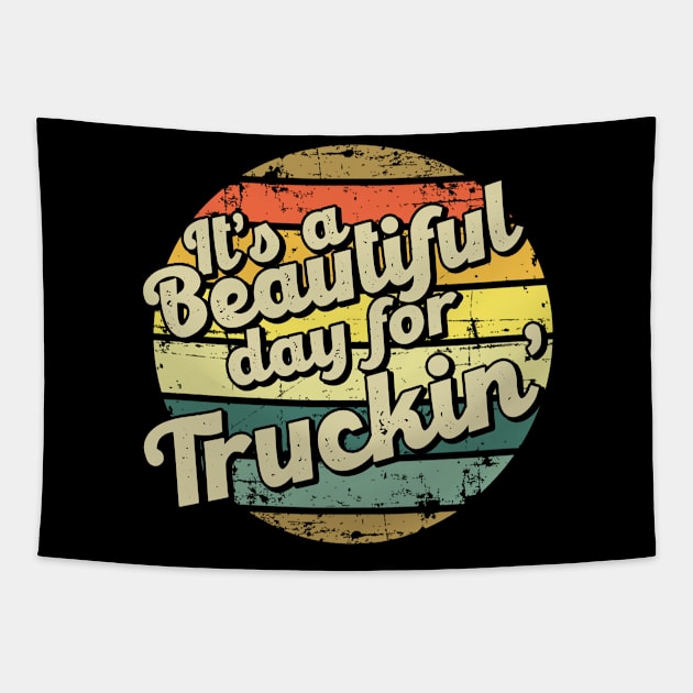 Trucking gift for trucker. Perfect present for mother dad friend him or her Tapestry by SerenityByAlex