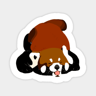 Red panda digital illustration Magnet