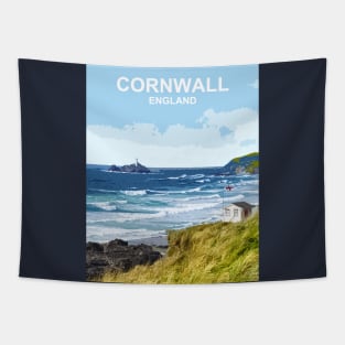 Cornwall, England UK. British seaside landscape art Tapestry