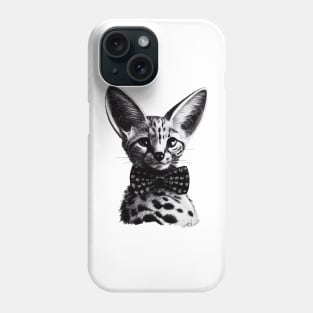 Bow tie serval Phone Case