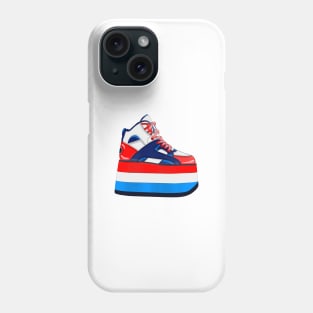 90s red and blue tower platform shoes Phone Case